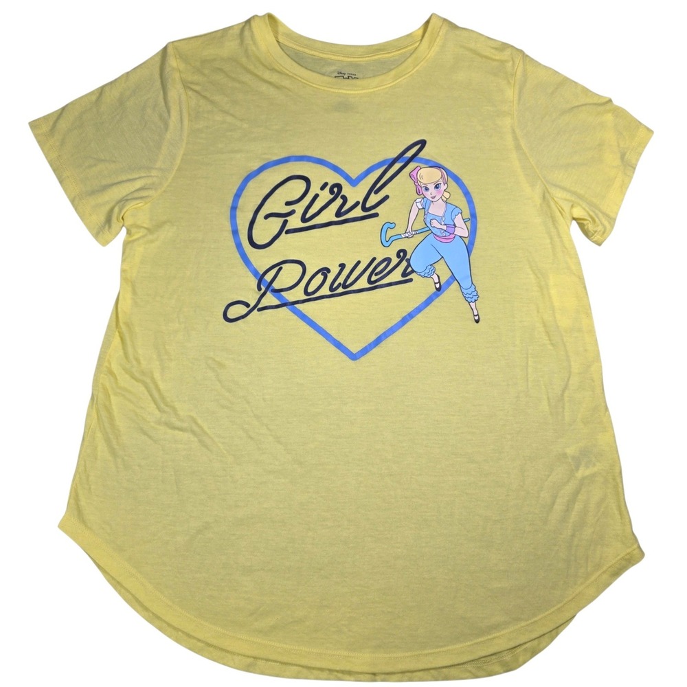 Disney Toy Story 4 Bo Peep Girl Power T-Shirt Yellow Juniors XXL 19 Plus NWT